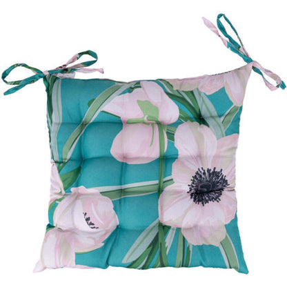  Cuscino Sedia Da Cucina Con Laccetti 40x40 Cm,Le Jardin