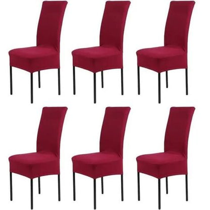 None Coprisedie Con Schienale 6 Pezzi Universali Lavabile Estraibile Coprisedile (6 Pezzi Rosso)