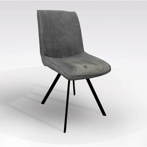  SEDIA MODERNA IN TESSUTO GRIGIO