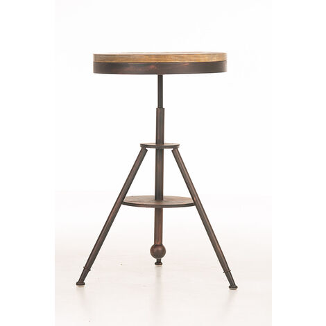 Nova Tavolino Da Bar Con Piano Rotondo Ø 50 Cm Bronze Design Esclusivo Vintage