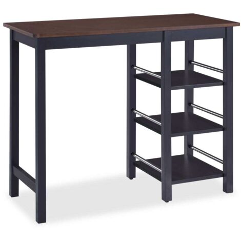  Set Da Bar 3 Pz In MDF Nero VidaXL