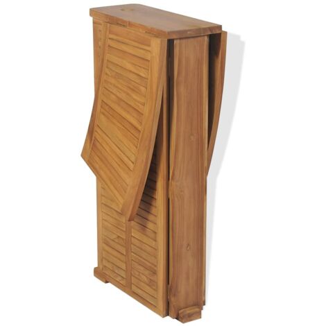  Tavolo Da Bar Pieghevole 155x53x105 Cm In Massello Di Teak VidaXL