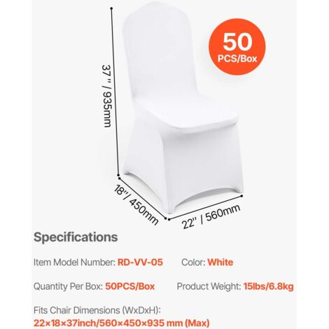  Coprisedia Spandex Elastico 50 Pezzi Copertura Della Sedia Per Matrimonio