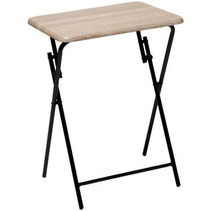  Tavolo Pieghevole Effetto Legno, 1 Posto A Sedere - Tavolo Pieghevole Con Effetto Legno, Mdf, Metallo, Dimensioni L. 48 X L. 38 X H. 66 Cm - 5 Five Simply Smart