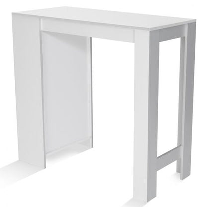  Tavolo Alto Da Bar BARTH Da 2 A 4 Persone Legno Bianco Piano Bianco