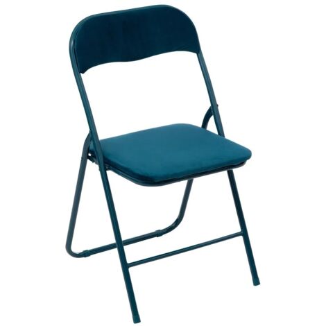  Sedia Pieghevole In Velluto Blu - 5 Five Simply Smart