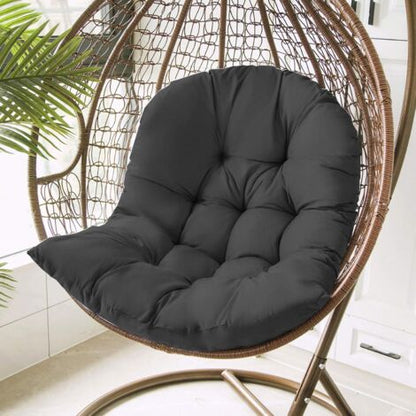  MINKUROW Cuscino Per Poltrona In Rattan, Altalena Appesa Cuscino Per Sedia In Rattan Uovo Fodera Per Cuscino Da Giardino Patio Nero 80x120cm