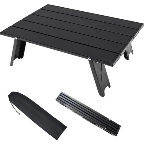  MINKUROW Tavolo Pieghevole Da Campeggio, Mini Tavolo Pieghevole Portatile Leggero In Alluminio Con Borsa Per Il Trasporto, Piccolo Comodo Tavolino Arrotolabile Per Barbecue Picnic Viaggi In Spiaggia (