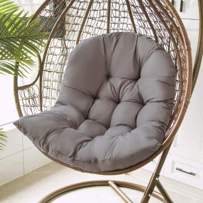  MINKUROW Cuscino Per Sedia, Cuscino Per Poltrona In Rattan, Imbottiture Per Sedie Relax Per Cesto Appeso Altalena, Cuscino Per Sedile Cestino Per Interni Esterni, 90 X 120 Cm, Grigio