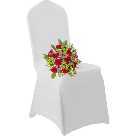  Coprisedia Spandex Elastico 50 Pezzi Bianco Copertura Della Sedia Per Matrimonio Fodera Copre Con Schienale Da Sala Pranzo Decorazione