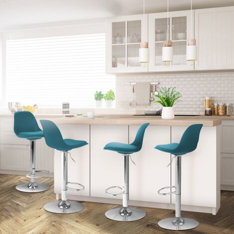  Set Di 4 Sgabelli Da Bar KARL Design Blu Anatra