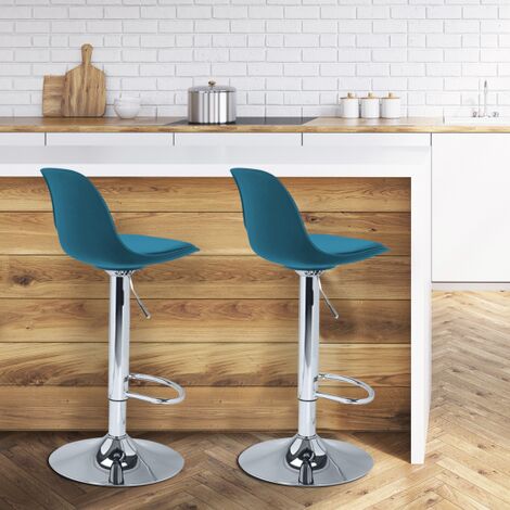  Set Di 4 Sgabelli Da Bar KARL Design Blu Anatra