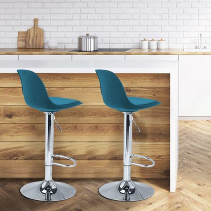  Set Di 4 Sgabelli Da Bar KARL Design Blu Anatra
