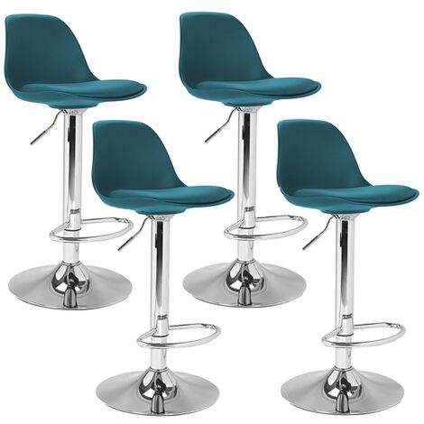  Set Di 4 Sgabelli Da Bar KARL Design Blu Anatra