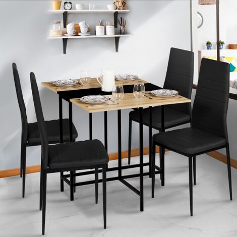  Tavolo Consolle Pieghevole 2-4 Persone In Faggio E Nero Design Industriale EDI