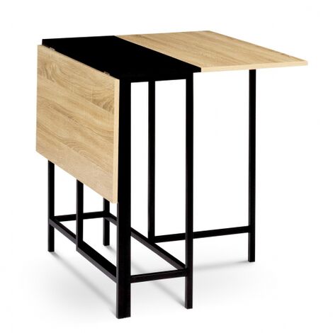  Tavolo Consolle Pieghevole 2-4 Persone In Faggio E Nero Design Industriale EDI
