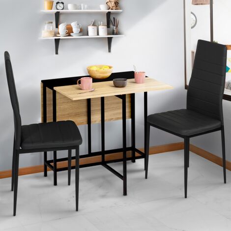  Tavolo Consolle Pieghevole 2-4 Persone In Faggio E Nero Design Industriale EDI