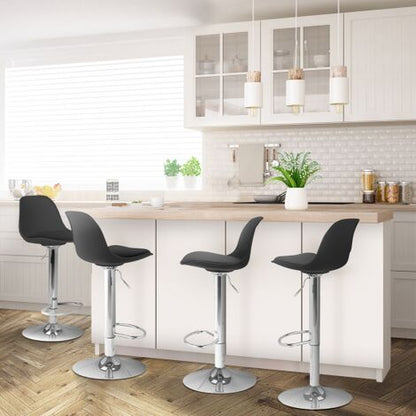  Set Di 4 Sgabelli Da Bar KARL Design Nero