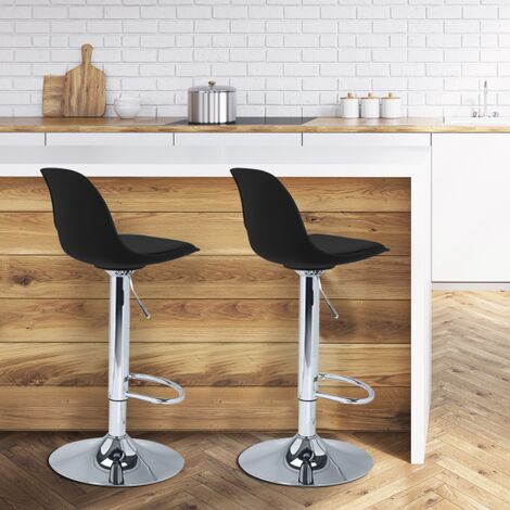  Set Di 4 Sgabelli Da Bar KARL Design Nero
