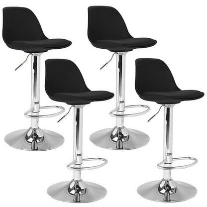  Set Di 4 Sgabelli Da Bar KARL Design Nero