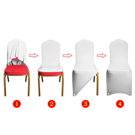  Fodere Per Sedie Coprisedia Della Sedia Vestisedia Fodera Elastica Coprisedia Protezione Per Sedie,Mobili Da Cerimonia Nuziale Moderni,50 Pezzi,Bianca HENGMEI