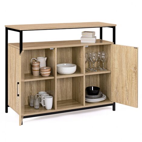  Credenza A 2 Ante Con Ripiano Dal Design Industriale DETROIT