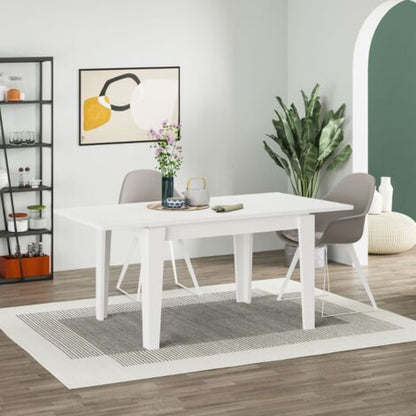  Tavolo Allungabile Bianco 120x80 Cm Megaron