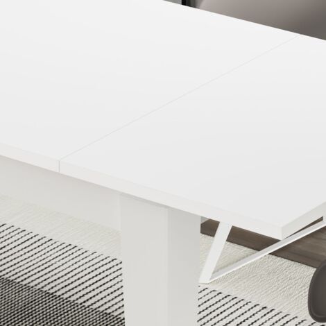  Tavolo Allungabile Bianco 120x80 Cm Megaron