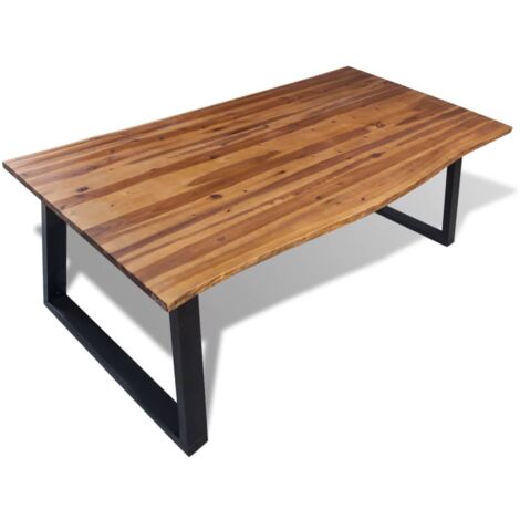  Tavolo Per Sala Da Pranzo In Legno Massello Di Acacia 200x90 Cm VidaXL