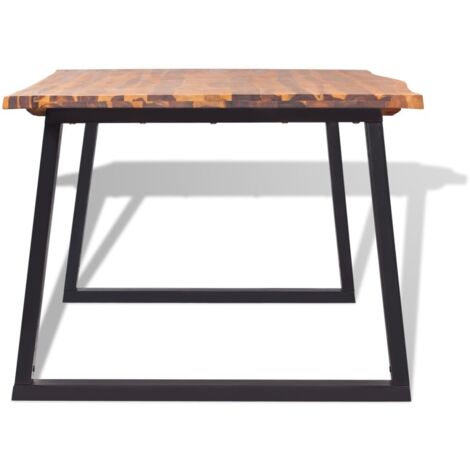 Tavolo Per Sala Da Pranzo In Legno Massello Di Acacia 200x90 Cm VidaXL