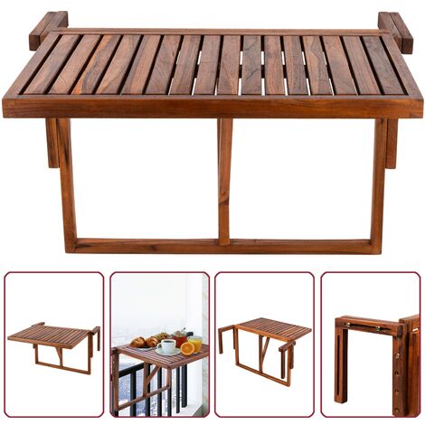  PrixPrime - Autentico Tavolo Con Ripiano Pieghevole In Legno Di Teak 60x40 Cm