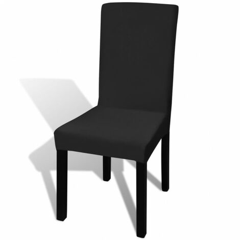 VIDAXL Fodera Elastica Per Sedie 4 Pz Nero
