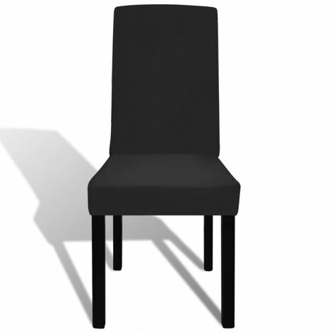 VIDAXL Fodera Elastica Per Sedie 4 Pz Nero