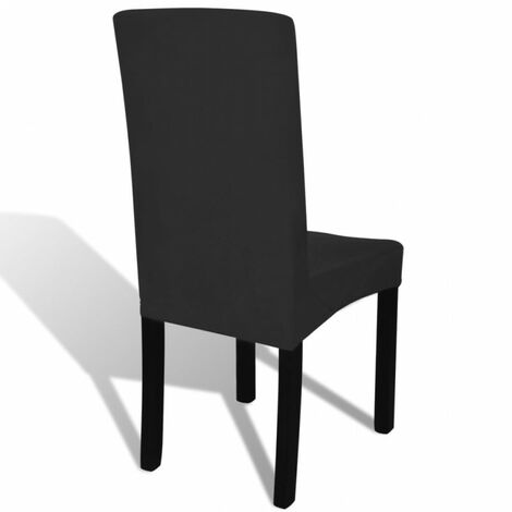 VIDAXL Fodera Elastica Per Sedie 4 Pz Nero
