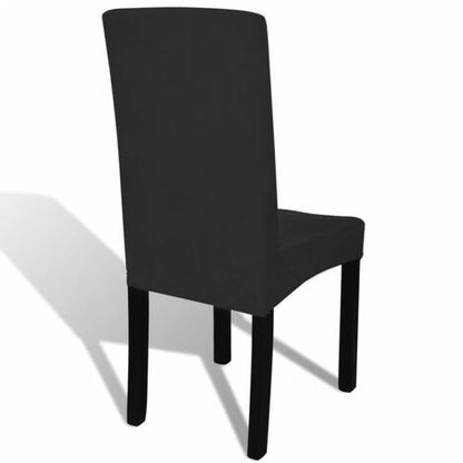VIDAXL Fodera Elastica Per Sedie 4 Pz Nero