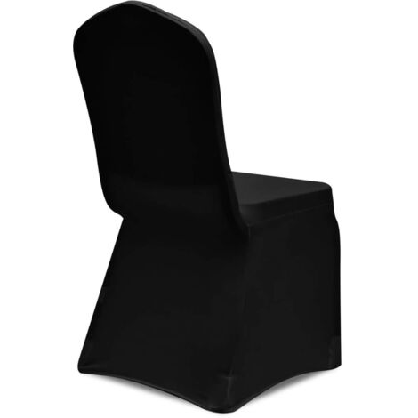 VIDAXL Fodere Elastiche Per Sedie 4 Pz Nere
