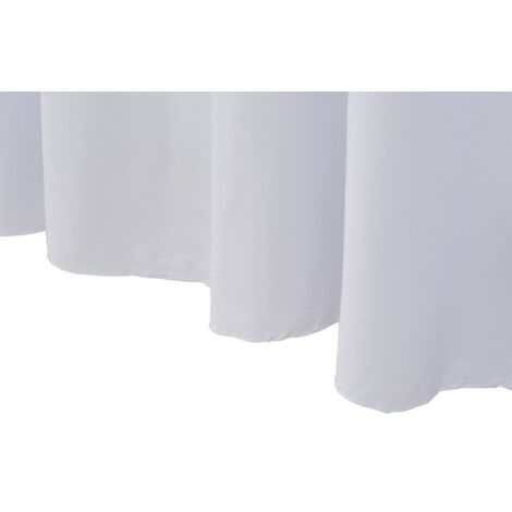 VIDAXL Copertura Elastica Per Tavolo Con Gonna 2pz 120x6,5x74cm Bianco