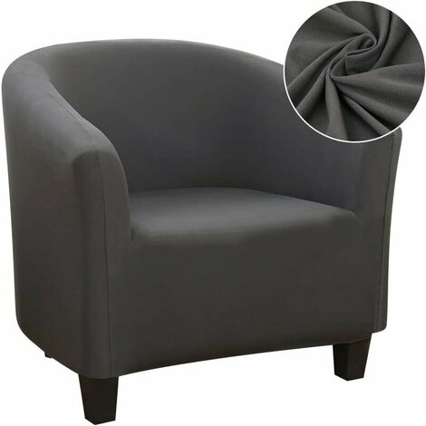  Fodera Per Poltrona Trasformabile Elasticizzata Facile Da Installare E Lavare, Fodera Per Sedia Con Braccioli Chesterfield Fodera Per Poltrona Per Bancone Bar Soggiorno Sala Riunioni,Gray