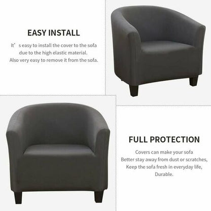  Fodera Per Poltrona Trasformabile Elasticizzata Facile Da Installare E Lavare, Fodera Per Sedia Con Braccioli Chesterfield Fodera Per Poltrona Per Bancone Bar Soggiorno Sala Riunioni,Gray