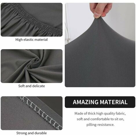  Fodera Per Poltrona Trasformabile Elasticizzata Facile Da Installare E Lavare, Fodera Per Sedia Con Braccioli Chesterfield Fodera Per Poltrona Per Bancone Bar Soggiorno Sala Riunioni,Gray