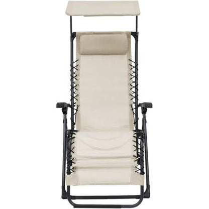  Sdraio Pieghevole Sedie Da Giardino - Crema In Textilene BV695869 - BonneVie