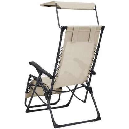  Sdraio Pieghevole Sedie Da Giardino - Crema In Textilene BV695869 - BonneVie