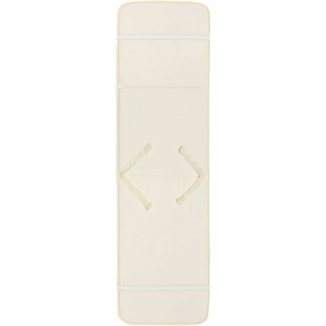  Cuscino Giardino Sedia Copripoltrona Materassino Pieghevole Morbido Écru 100% Made In Italy