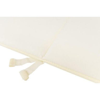  Cuscino Giardino Sedia Copripoltrona Materassino Pieghevole Morbido Écru 100% Made In Italy