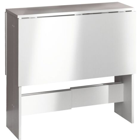  Temahome Trick A1 Tavolo Pieghevole, Legno, Bianco (White), 73.4 X 28 X 76 Cm