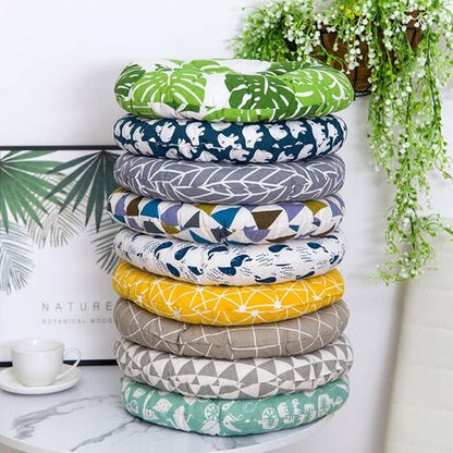  4 Cuscini Per Sedie 40x40cm, Cuscini Per Sedie Per Interni Ed Esterni - Decorazione Di Mobili Da Giardino Cuscini Per Sedie. (Rotondo, B)