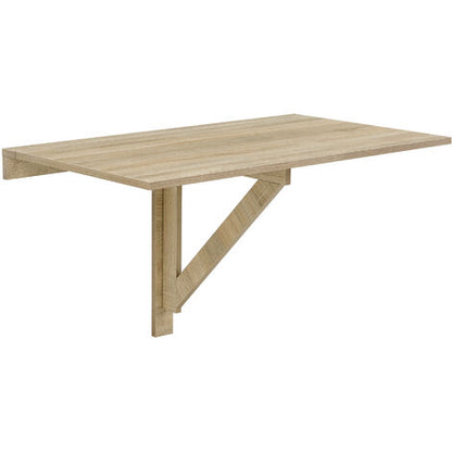 Nova Tavolino Da Muro Pieghevole Salvaspazio 100 X 60 X 58 Cm Effetto Legno Di Faggio