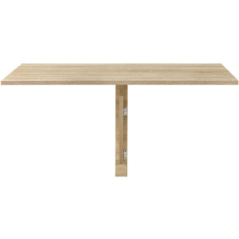 Nova Tavolino Da Muro Pieghevole Salvaspazio 100 X 60 X 58 Cm Effetto Legno Di Faggio