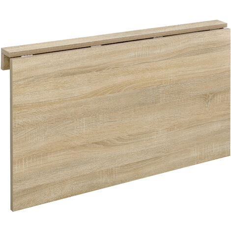 Nova Tavolino Da Muro Pieghevole Salvaspazio 100 X 60 X 58 Cm Effetto Legno Di Faggio