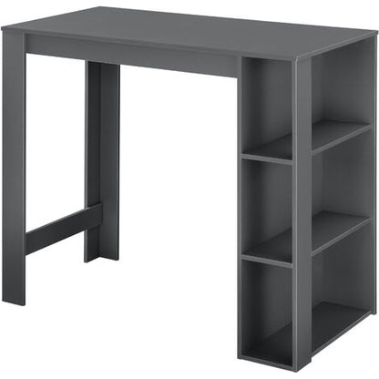 Nova Tavolo Alto 120x60x105cm Penisola Cucina Con 3 Ripiani Stile Moderno Vari Colori Dimensioni : Grigio Scuro